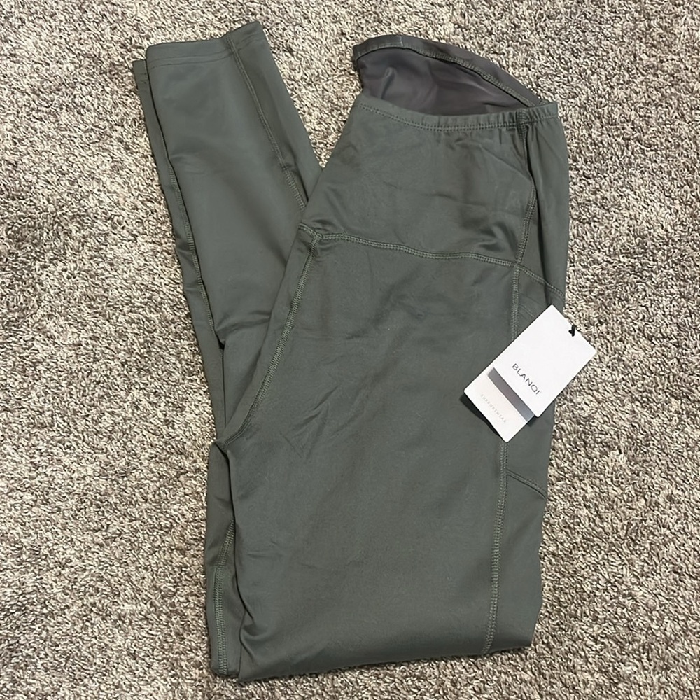 Blanqi‎ Olive Green Maternity Pocket Leggings NWT Medium - Picture 11 of 13